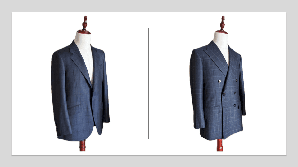 AIの想像では無く、本当に仕立てられるスーツやジャケットを元に画像を生成