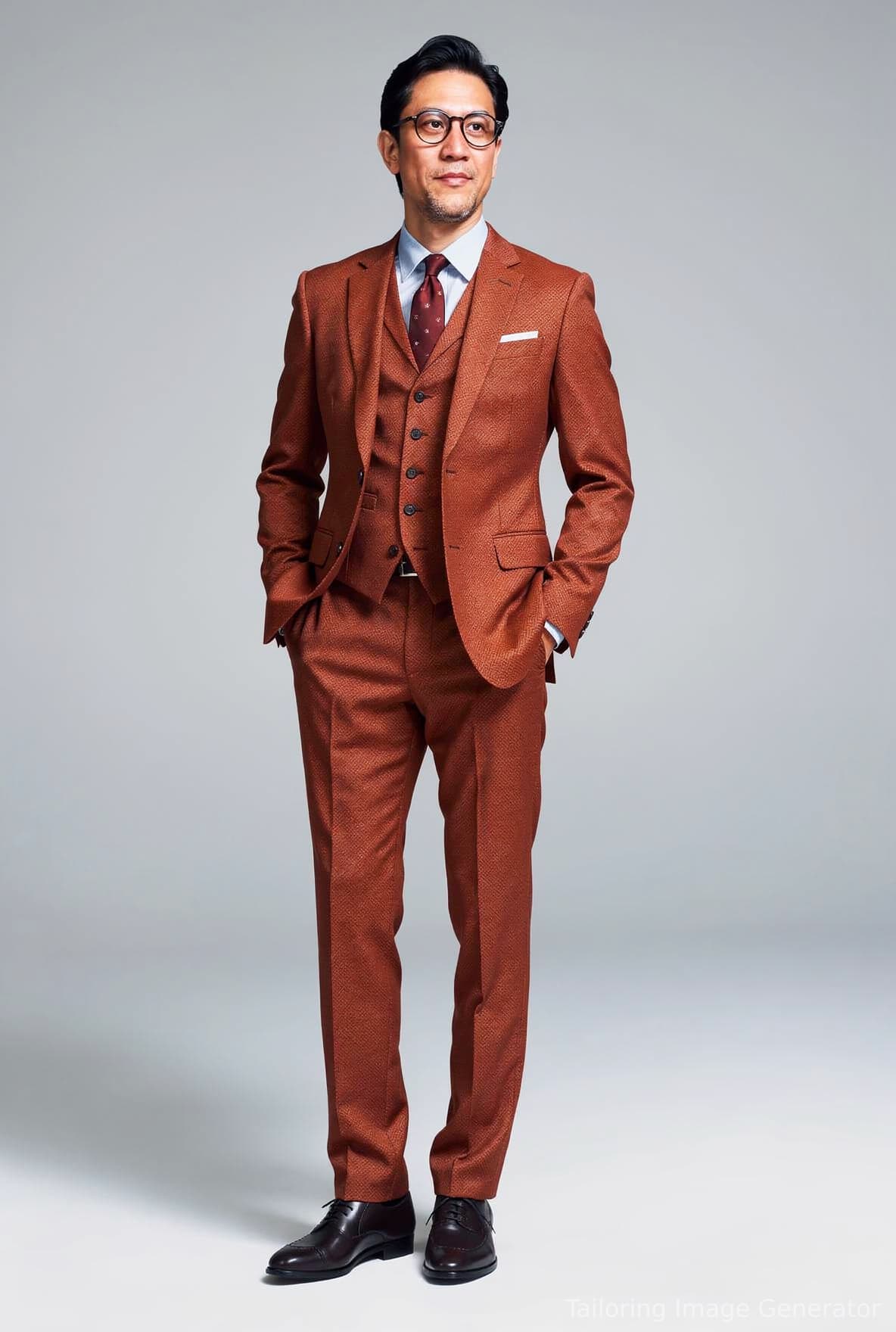 テーラードスーツ着用イメージ 2