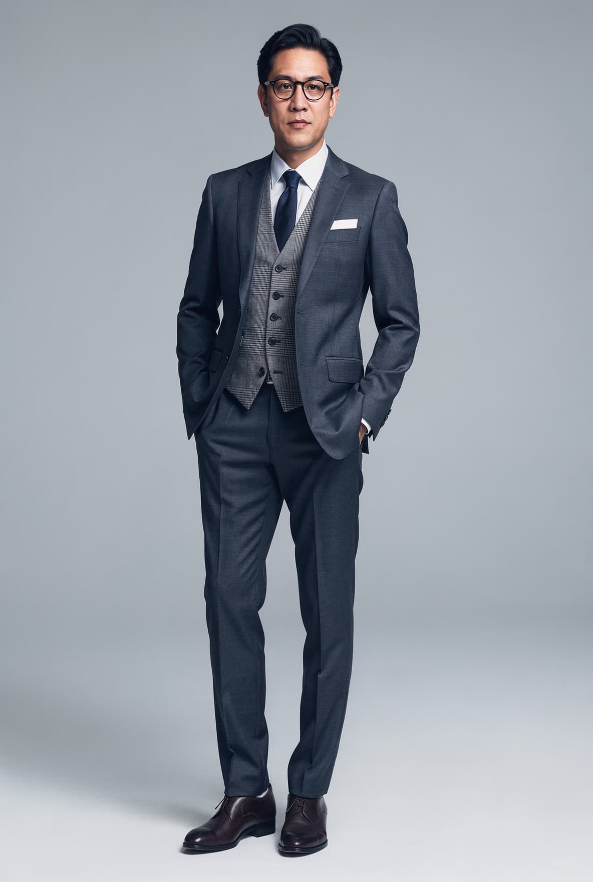 テーラードスーツ着用イメージ 3